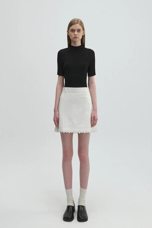 EMBROIDERED MINI SKIRT