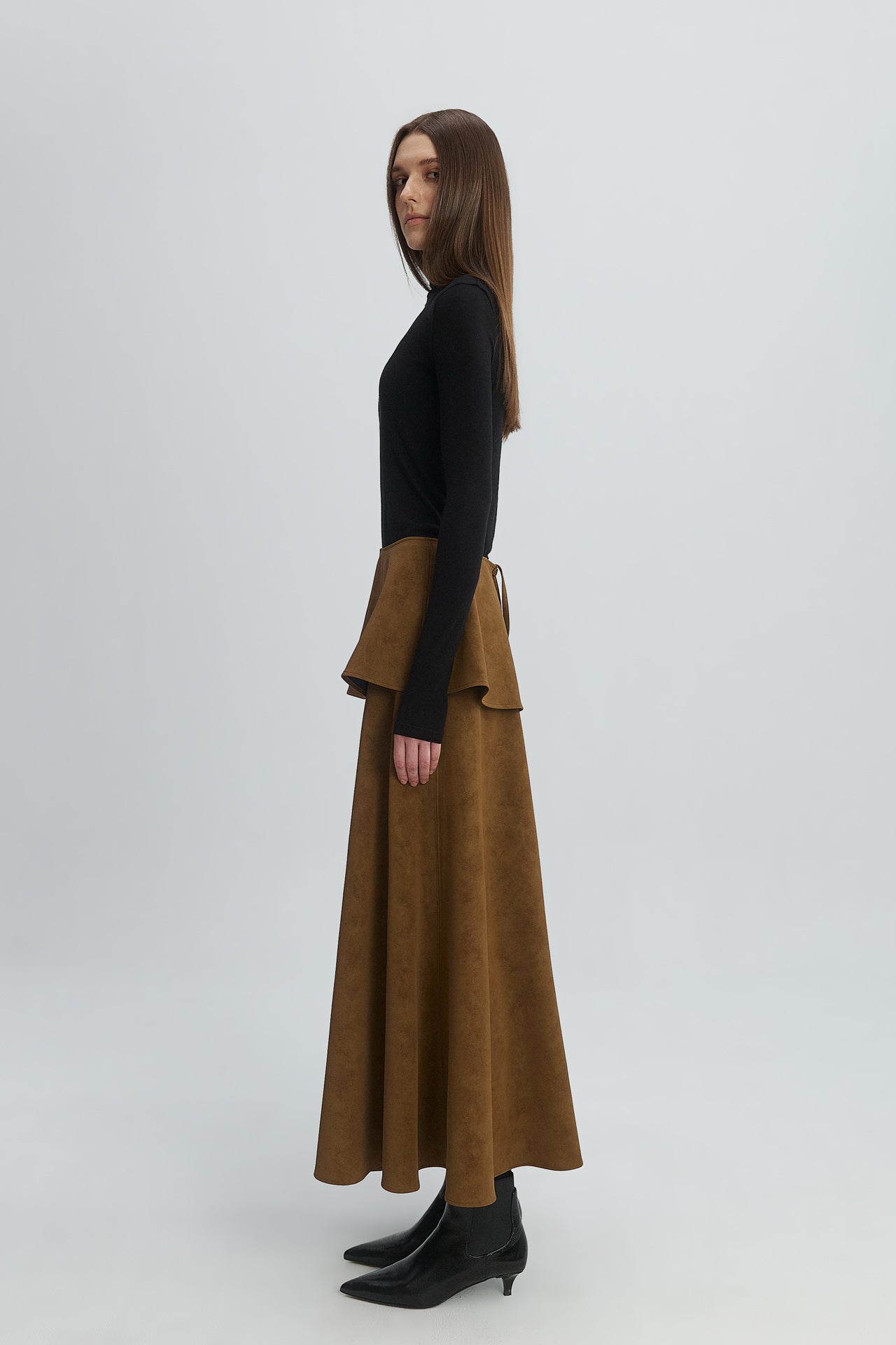 SUEDE LEATHER SKIRT